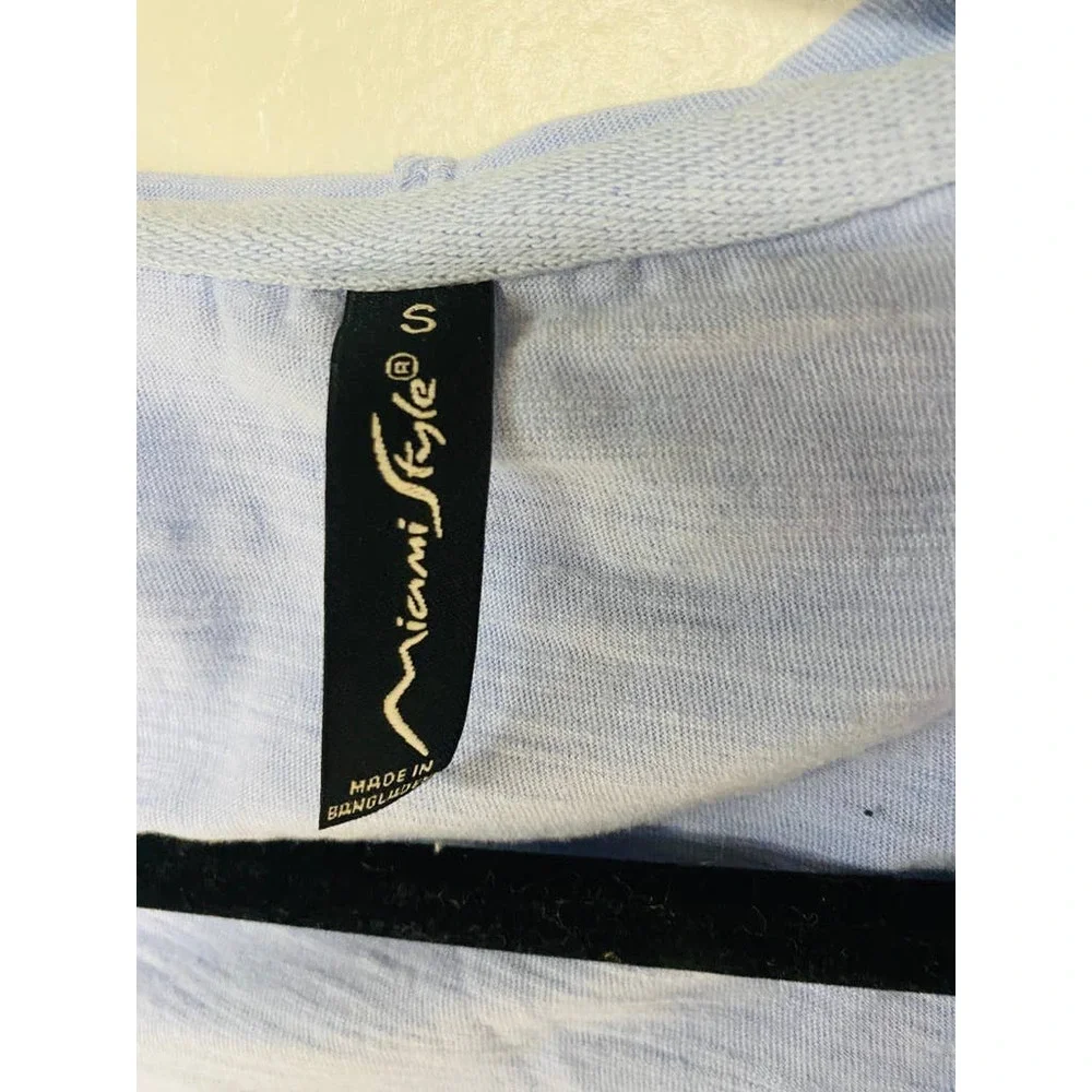 Women's Lightweight Blue Zip up Sweashirt - Picture 3 of 4